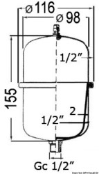 Druckausgleichsbehälter f.Autoklav/Wasserhitzer 1l 